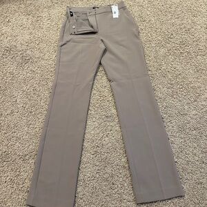 NWT Express Editor Mid Rise Boot Pant - 4R - Mushroom